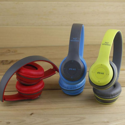 Premium Wireless Bluetooth P-47 Headphones – Deep Bass & Noise Cancelling