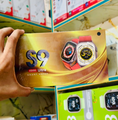 S9 Ultra 49mm Smartwatch Series 9 – Premium 2.2" HD Display with 3 Interchangeable Straps & Bluetooth Calling