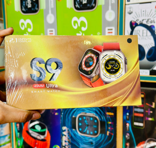 S9 Ultra 49mm Smartwatch Series 9 – Premium 2.2" HD Display with 3 Interchangeable Straps & Bluetooth Calling