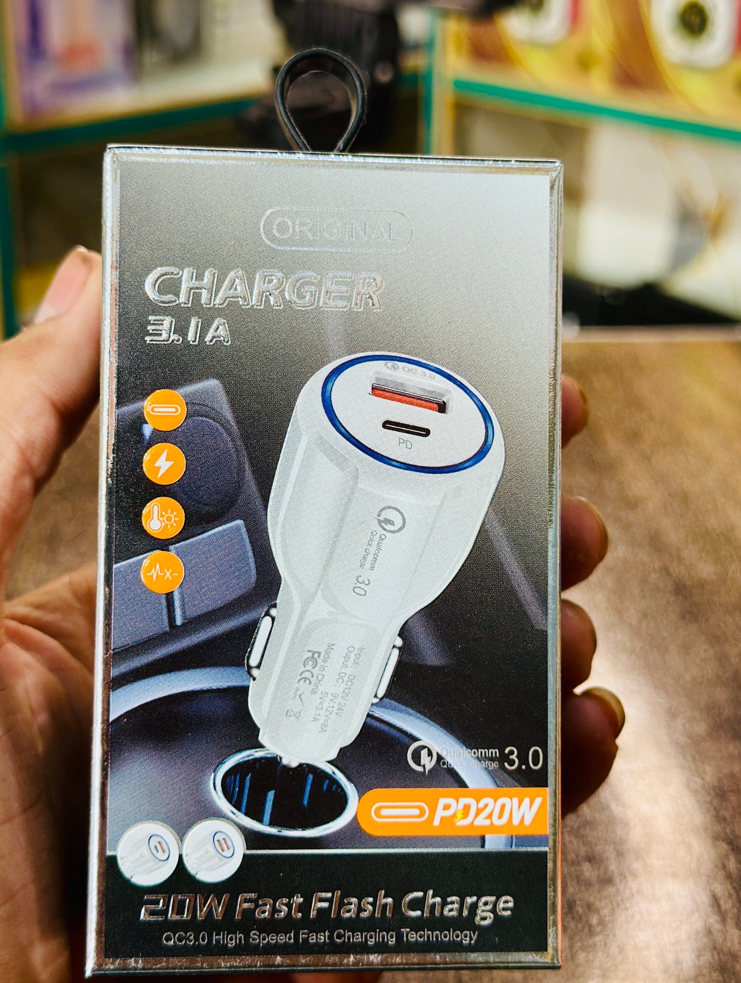 3.1A Dual USB Car Charger, Fast Charging Phone Adapter | Compatible with iPhone, Samsung Galaxy, iPad, and Android Devices